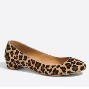 J.crew leopard print calf hair lily shoe